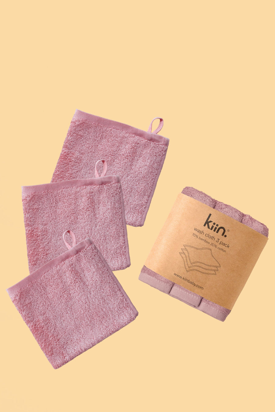 Kiin | Wash Cloths 3 pack, Heather