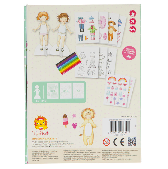 Tiger Tribe | Paper Dolls Kit | Little Lights Co.