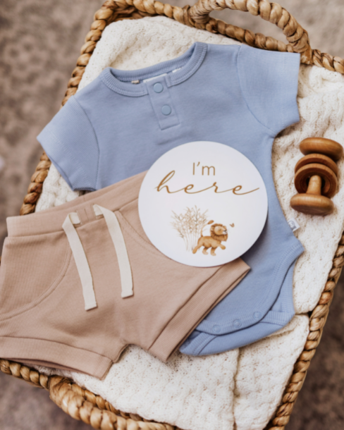 Snuggle Hunny Kids | Short Sleeve Bodysuit, Zen