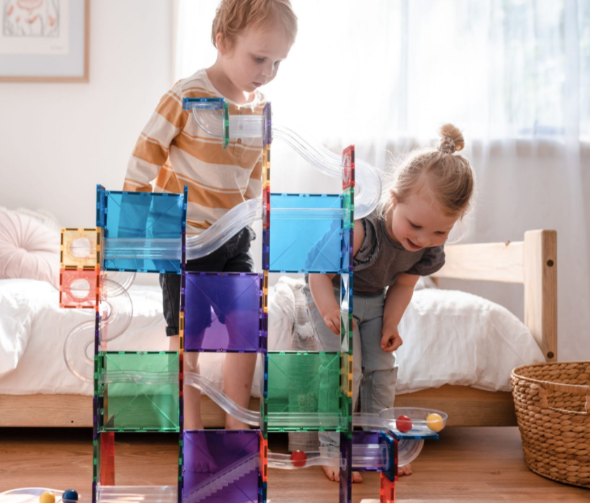 Connetix Magnetic Tiles | 92 Piece Ball Run Pack