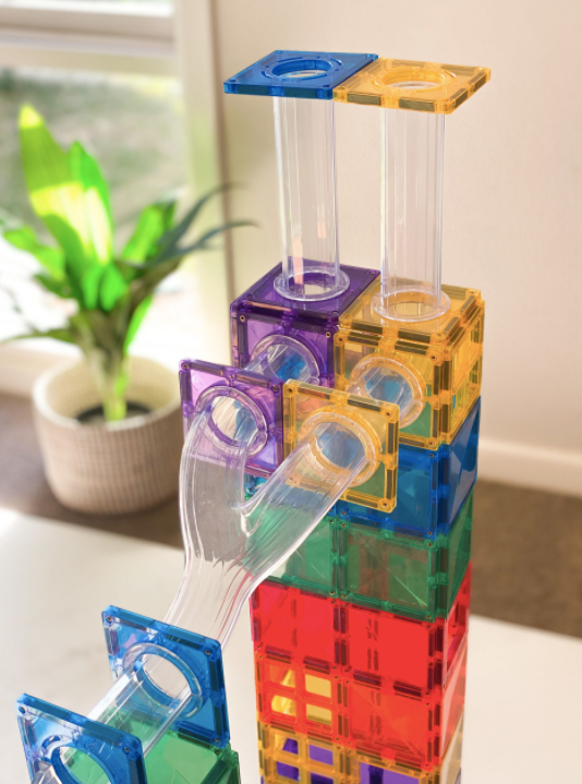 Connetix Magnetic Tiles | 92 Piece Ball Run Pack