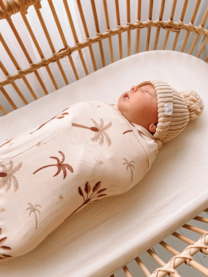 Ziggy Lou | Bamboo Stretch Swaddle  - Dessert Palm