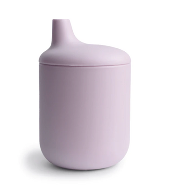 MUSHIE | SILICONE SIPPY CUP - SOFT LILAC