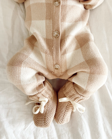 Ziggy Lou | Booties, Gingham Caramel